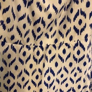Size Small Blue and White Printed Dress
